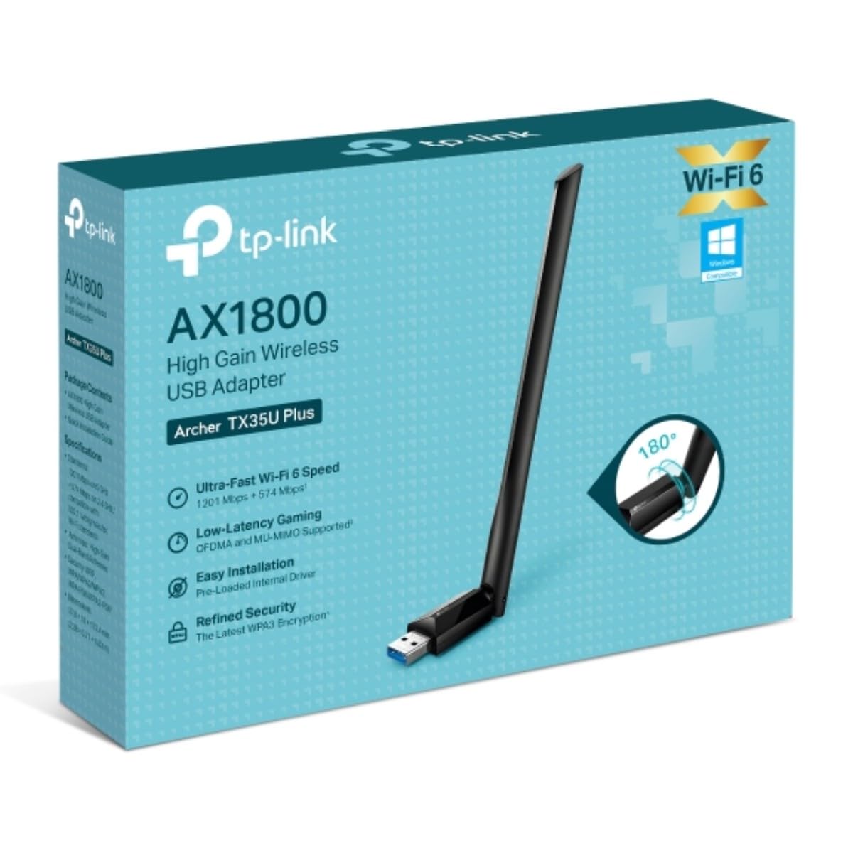 TP-Link Placa de Rede Archer TX35U Plus AX1800 Dual-Band WiFi 6 5GHz
