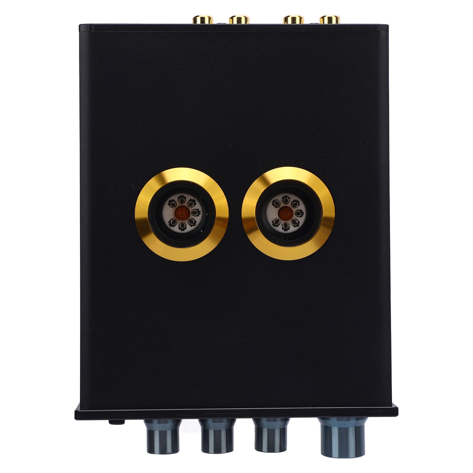 SEAFRONT Preamplificatore Phono a Valvole Hi-Fi Stereo, Preamplificatore di Testa a Basso Rumore con Op-Amp JRC5532DD, per Sistemi di Amplificazione Domestica (Spina europea)