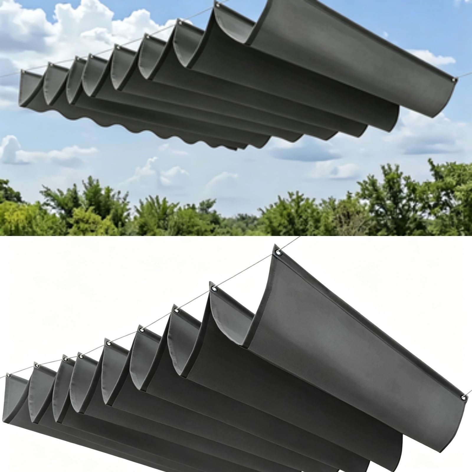 Filet bâche ombrage indéchirable protection UV 98% pour terrasse