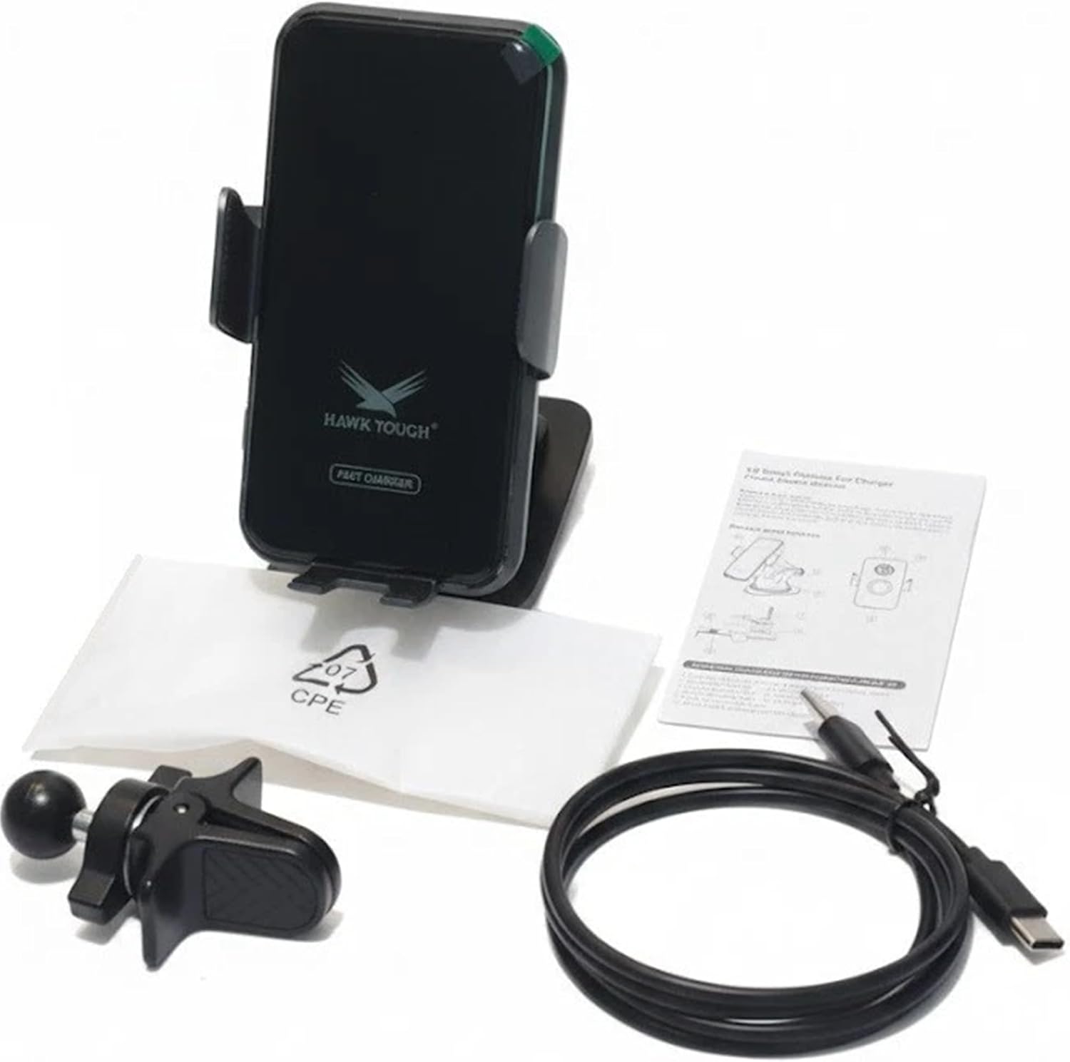 Auto-Clamping Fast Wireless Car Charger Smart Sensor 15W, 360° Rotation, One-Hand Mount, Air Vent Phone Holder for iPhone & Android – Thanksgiving Gift
