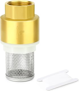 GASHER 1PCS Brass Foot Valve With Filter 1" Female Thread Check Valves, For Water Pump, Irrigation, Industrial Piping System