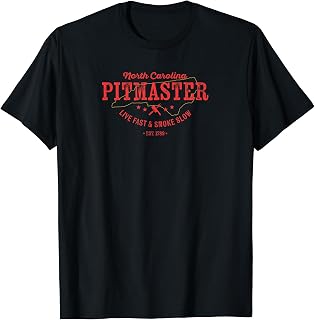 North Carolina BBQ Pitmaster for Meat Smoking Barbecuing Dad T-Shirt