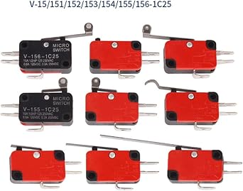 Limit Switch 5pcs Microswitch Stroke Limit Switch V-151-1C25 V-152-1C25 V-153-1C25 V-154-1C25 V-155-1C25 V-156-1C25 Roller Long Handle Switch