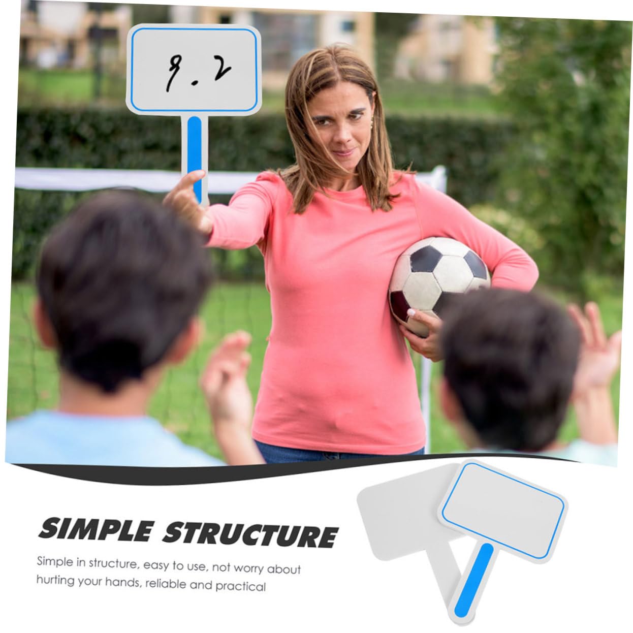 4 Tableros Portátiles Cara Paletas y Almohadillas Acolchadas, Material de Espuma, Excelente Textura y Tacto Delicado para Eventos Deportivos