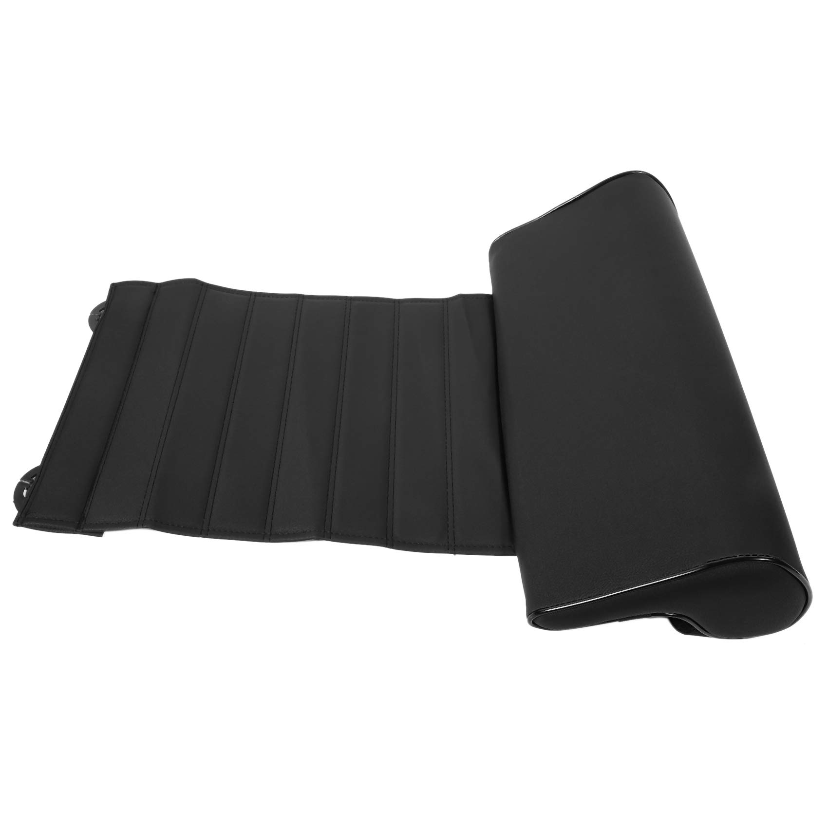 Seggiolino Universale Cuscino per Gambe in Pelle Supporto per Estensione Tappetino per Piedi Morbido Cuscino per Gambe Cuscino in Pelle Memory Knee Nero