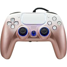 NBCP Wired Controller for PlayStation 5, PS5, PC, PS4, USB Gamepad Joystick for Windows 7/8/10, Laptop, Steam - Dual Vibration, Turbo Function, Hall Effect Trigger, 6 Axis Gyro Sensor, 3.5mm Audio
