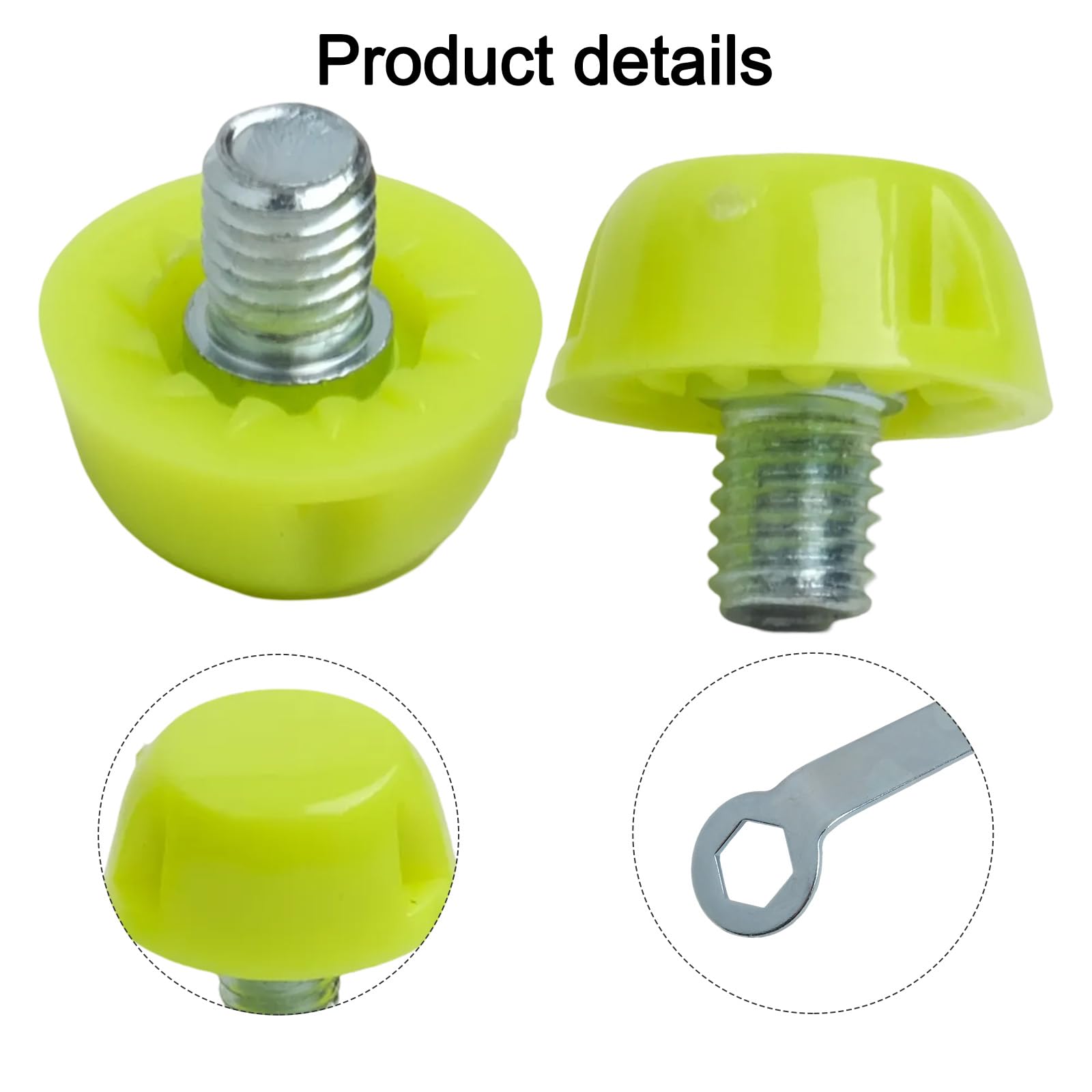 12 Tacchetti di Ricambio per Scarpe da Calcio, 7 mm, 10 mm, Tacchetti in plastica con Chiave per Scarpe Sportive, Kit Antiscivolo per Migliorare la Presa (Verde, 7 mm + 10 mm)