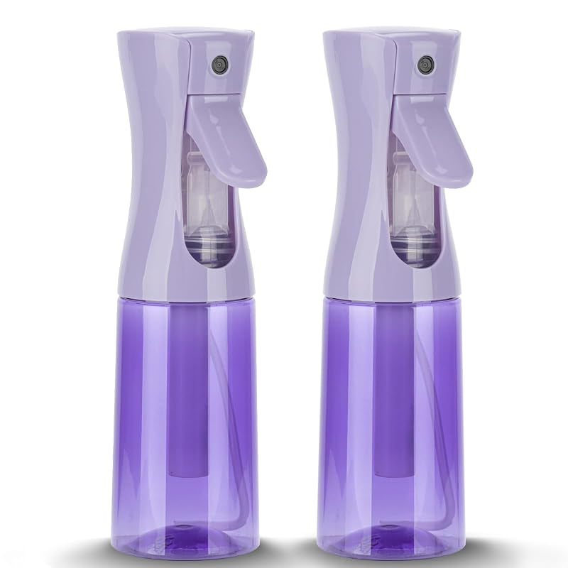 Zuhose Frasco Recarregável com Pulverizador de Névoa Fina 200 mL Roxo, Pacote com 2