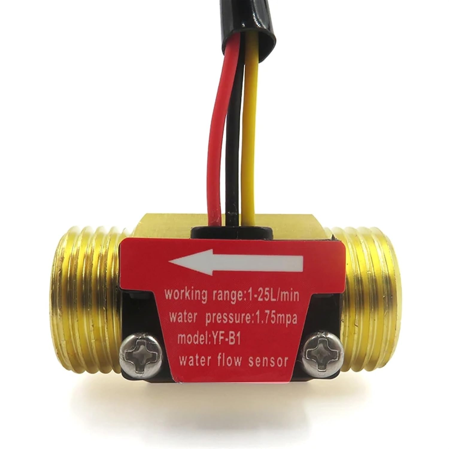1/2" 3/4" 1" Brass Water Flow Sensor Flowmeter Hall Flow Sensor Water Control Liquid Sensor Switch(1/2")
