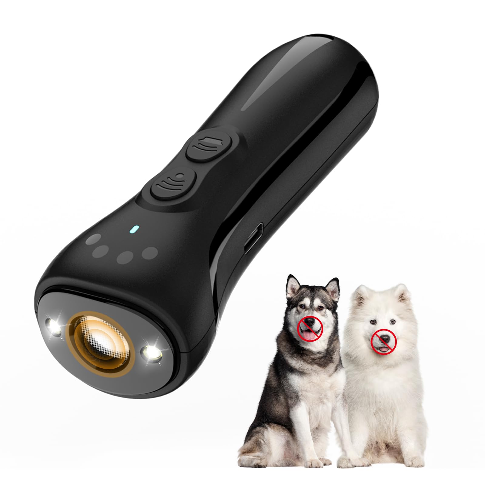 Anti Barking Device, Dog Bark Deterrent Device, Dog Barking Silencer,3 in 1 Handheld Ultrasonic Stop Dog Barking Device Indoor Outdoor Bark Deterrents Control For Small Medium Large Dogs (1pc)