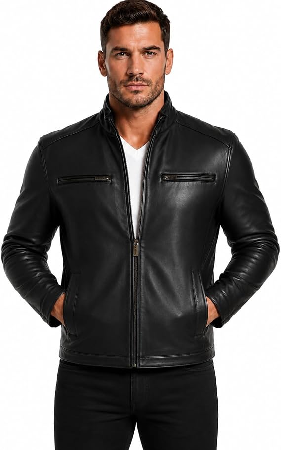 REED EST. 1950 Men's Jacket Genuine Lambskin Leather Winners Coat