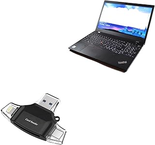 BoxWave Smart Gadget Compatible with Lenovo ThinkPad T15p (21DA) - AllReader SD Card Reader, microSD Card Reader SD Compact USB - Jet Black