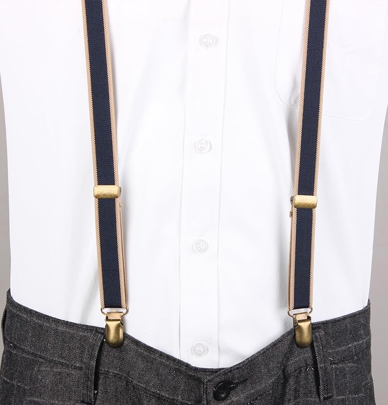 Tirantes elásticos retro que evitan la caída del pantalón con comodidad 5