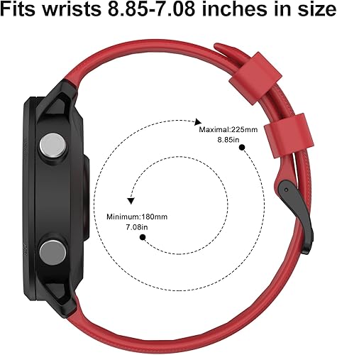 Miniatura 6 de ISABAKE Correa para Garmin Forerunner 955Forerunner 945Forerunner 935, compatible con Fenix 5Fenix 5plus Fenix 6Fenix 6 ProApproach S60, bandas de