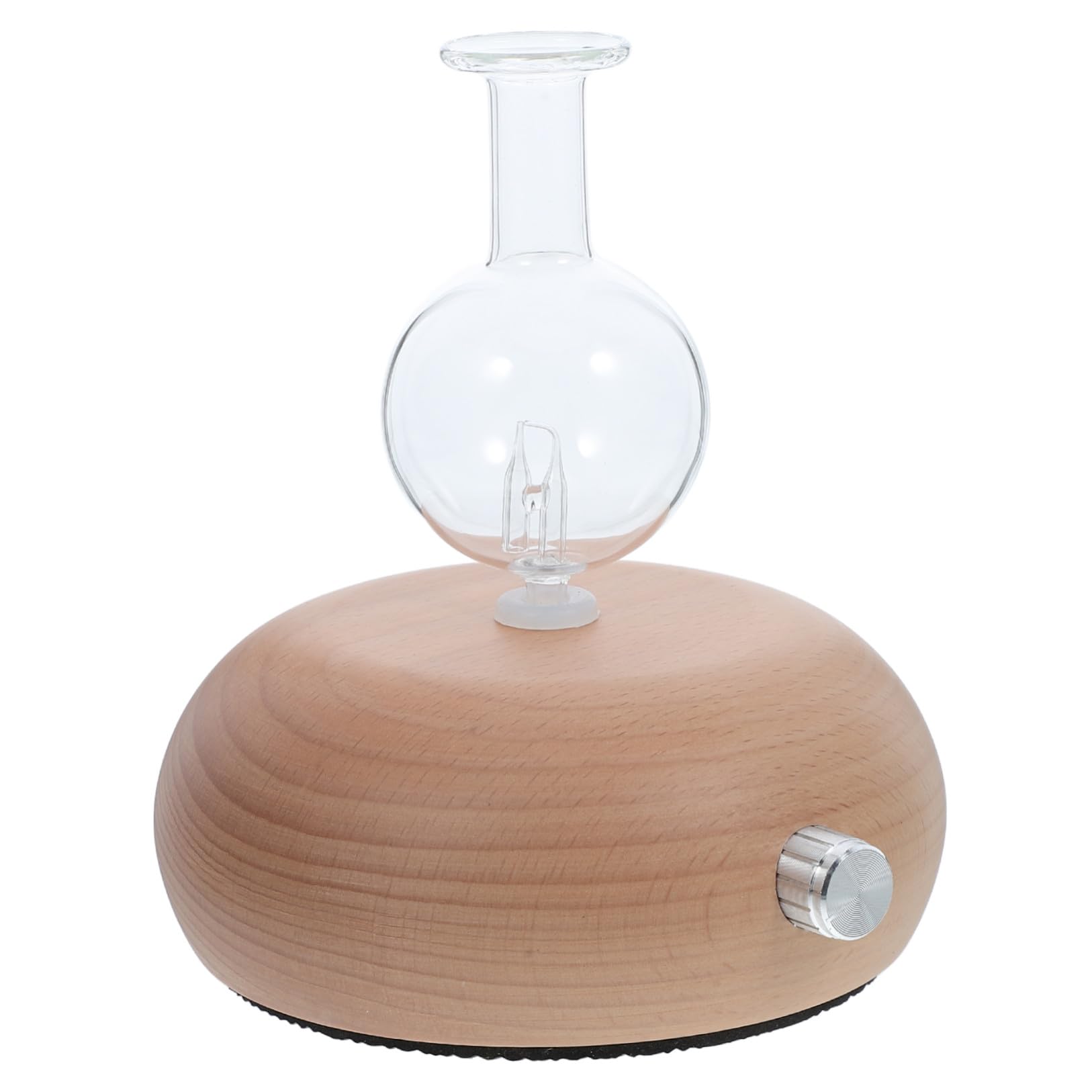 Difusor de Aceites Esenciales de Madera Natural con Atomizador de Vidrio, Compacto y Ultrasilencioso para Aromaterapia en Dormitorio, Oficina y Hogar, Diseño sin Varios Estilos
