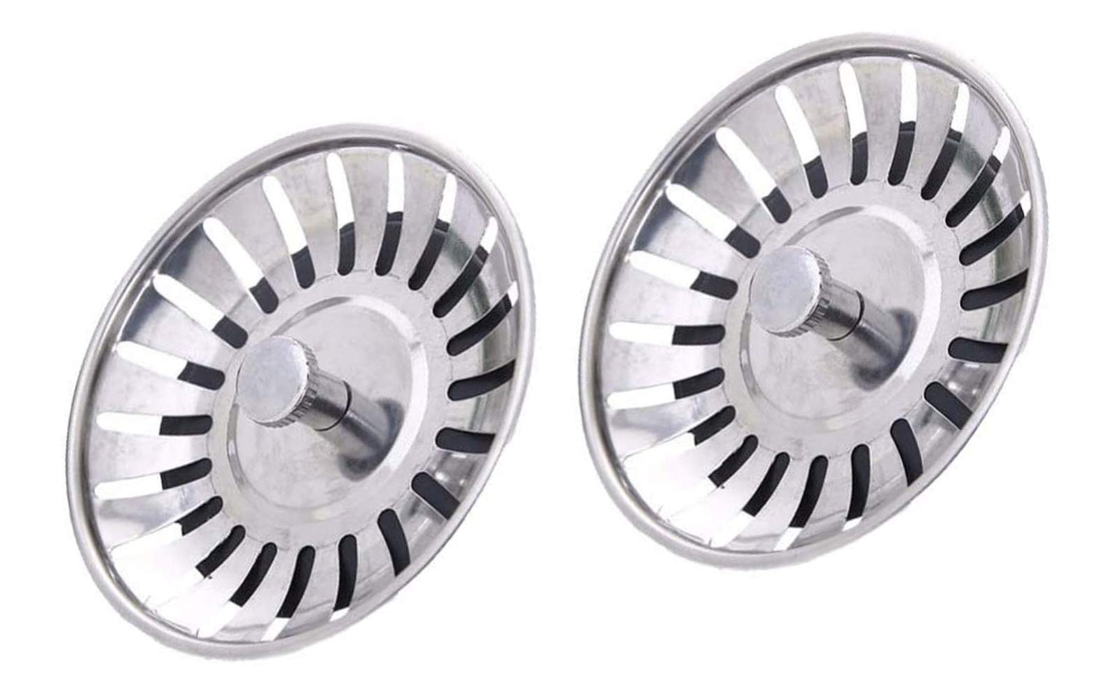 Metal 76mm Stainless Steel Kitchen Sink Strainer Plug for Bathroom, Shower-2pcs