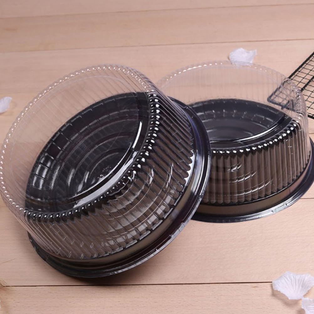 DOITOOL Clear Plastic Cake Box 7.08 Inch Round Disposable Cake Carrier with Lid for Cheesecake Dessert Packing Party Supplies 20 Pack