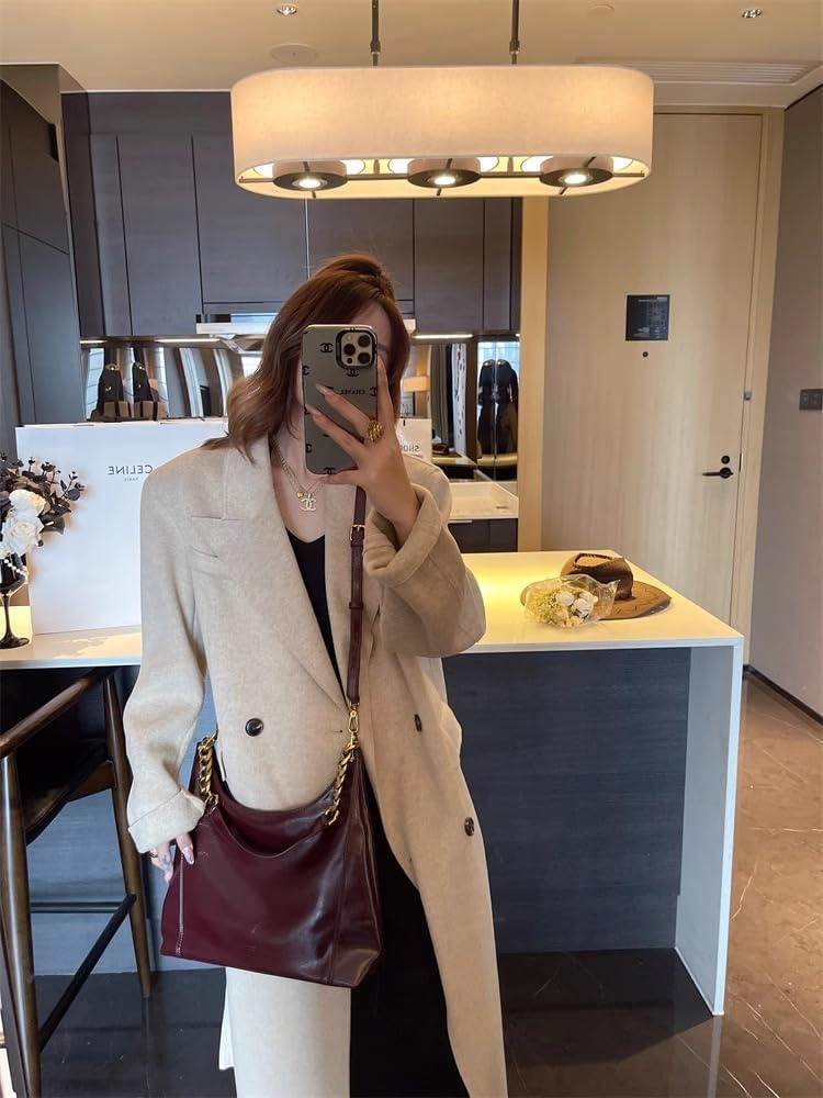 Shoulder Bag for Women - Small Shoulder Purses - Top Handle Structured Handbags - Adjustable Strap Vegan Leather - Image 7