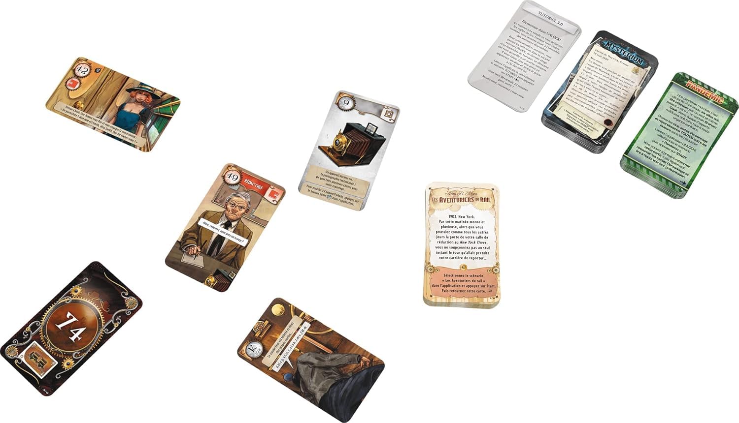 Asmodee - Unlock! Game Adventures - Escape Game pour Adultes & Enfants dès 10 Ans - Jeu de Cartes Coopératif - A Jouer avec Application Gratuite - 1 à 6 Joueurs - 60 Min - en Français- Space Cowboys