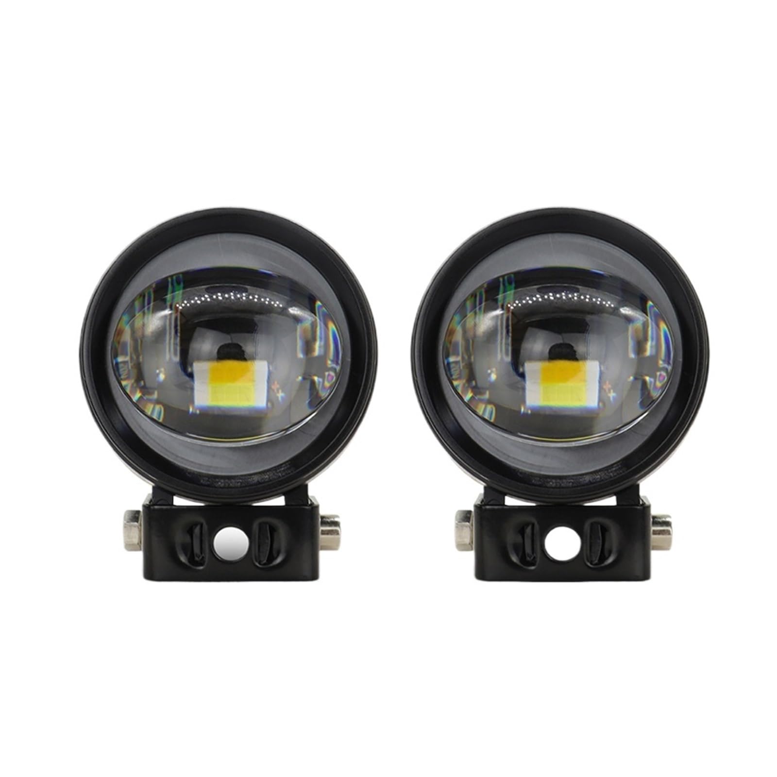 Motorcycle front light bar Ampoules à lentille de 2 pouces, feux auxiliaires de conduite pour moto 4x4 tout-terrain, scooter, projecteurs, éclairage LED pour moteur Phare de moto(2PCS)