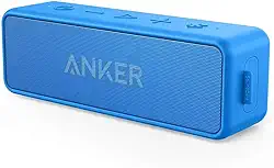 Anker soundcore 2 Caixa de Som Bluetooth Portátil com 12W de Som Estéreo, Bluetooth 5, BassUp, à Prova d'Água IPX7, 24 Horas de Reprodução, Emparelhamento Estéreo Sem Fio, Ideal para Casa e Viagens