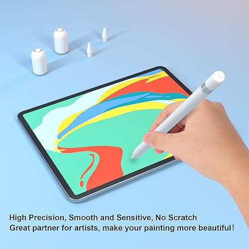 Miniatura 2 de ASKUBSKU Reemplazo de puntas de lápiz Apple y reemplazo de tapa, tapa magnética iPencil puntas iPencil antideslizantes de escritura control preciso