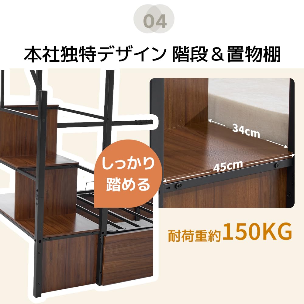 Amazon.co.jp: パイプベッド ロフトベッド シングル 密閉式収納