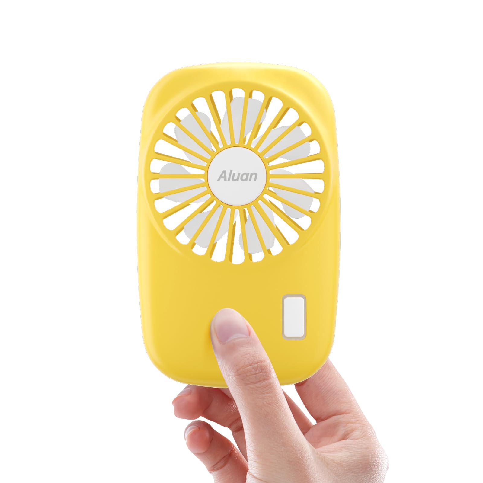 Aluan Handheld Fan Mini Fan Powerful Small Personal Portable Fan Speed Adjustable USB Rechargeable Cooling for Kids Girls Boys Woman Man Home Office