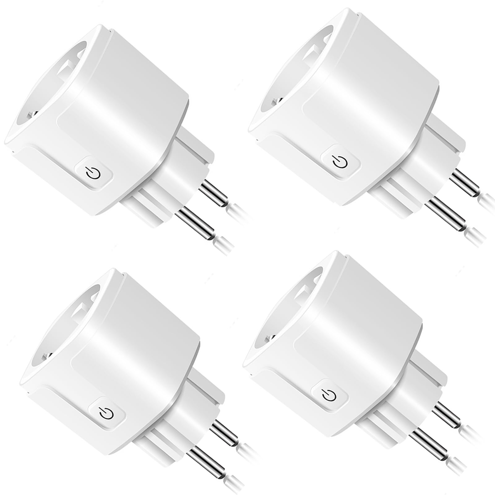 Zigbee - Enchufe inteligente con medición de consumo, compatible con Alexa, Google Home, Smart Life, 2MQTT (4 unidades)
