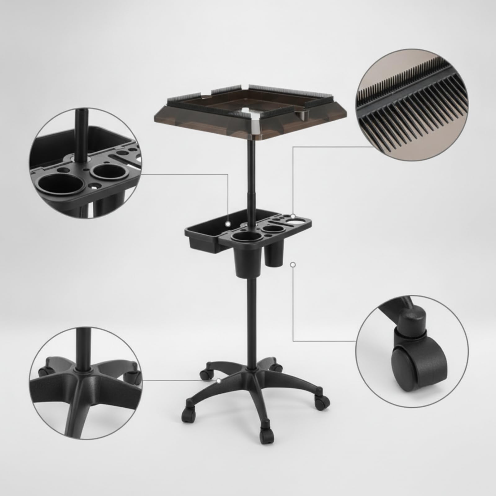 Gralara Carrito Peluquería Rodante Carrito Auxiliar Salón Multifuncional Organizador para Estilistas