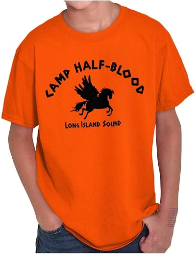 Zivaq Brands Camp Half Blood Greek Mythology Crewneck T Shirts Boy Girl