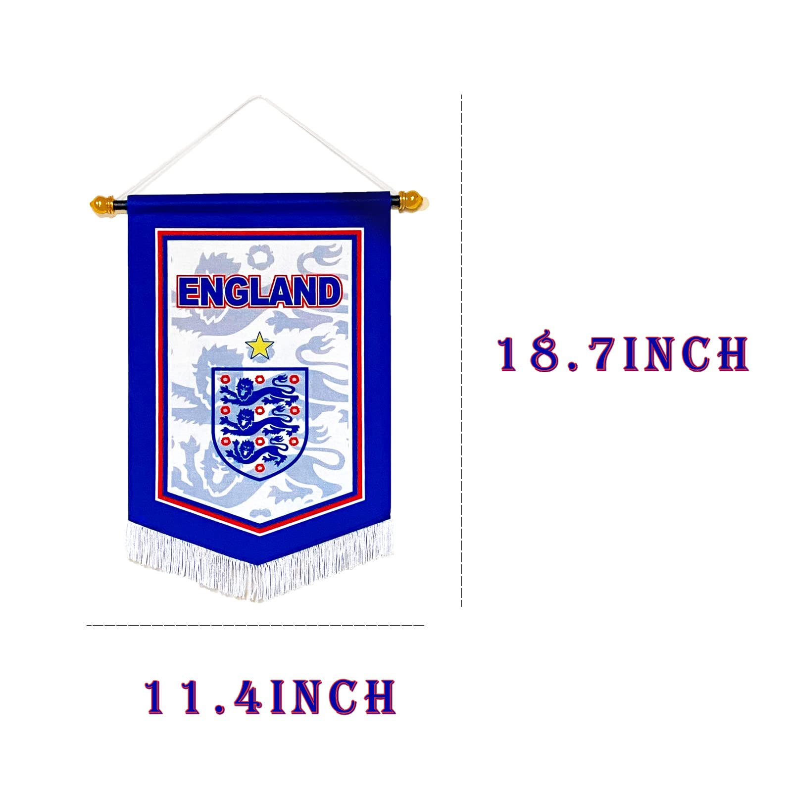 Drapeau Personnalisé Angleterre Lions Avec Manche – Fourni Par British Made Gifts – Parfait Pour Le Foot Et Les Fêtes