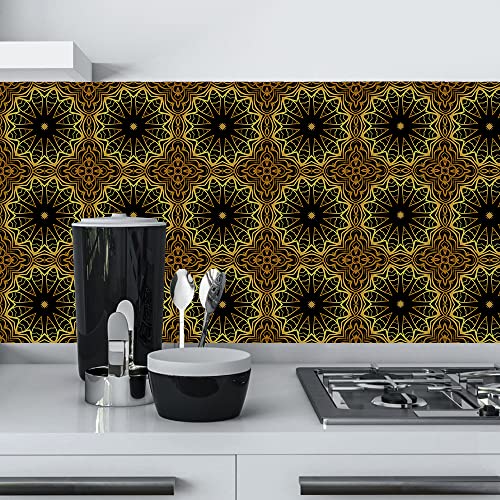 Opiniones y reviews de Azulejos coloridos vintage tabla con los diez mejores. 24 Pegatinas para azulejos, Azulejos de vinilo autoadhesivos de mandala vintage de 20 x 20 cm for pared, resistentes al aceite, for cocina y baño(10 Pcs/30x30cm)