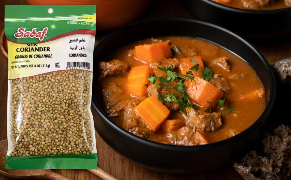 Miniatura 2 de Sadaf Semillas de cilantro - Semillas de cilantro enteras para cocinar y saborizar alimentos - Cocina mediterránea - Semilla de cilantro - Kosher -