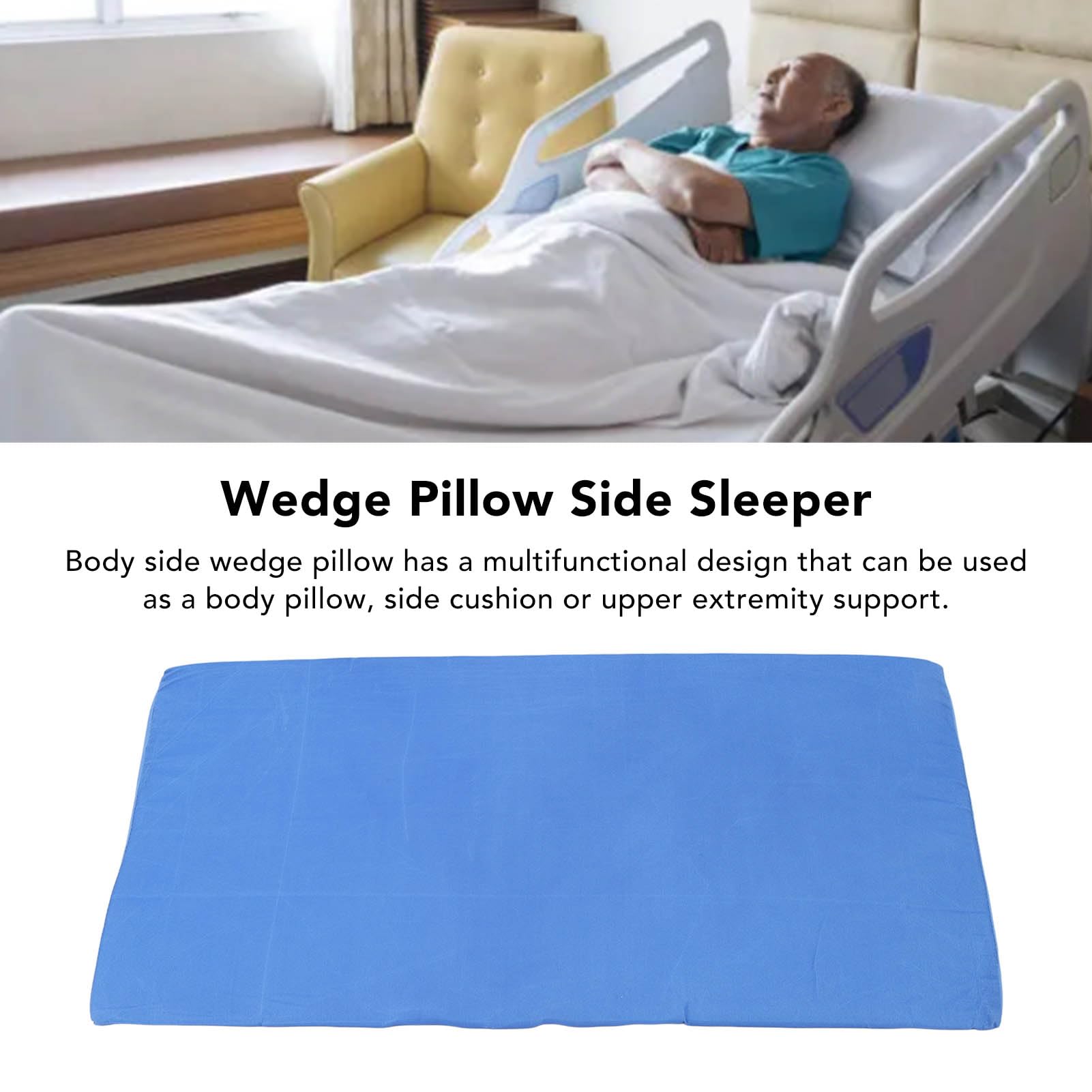 TOPINCN Bed Wedge Pillow for Sleeping, Body Side Wedge Pillow Removable Washable Positioning Wedge Pillow Bedsore Pressure Relief Cushions for Home Bed Positioning Body Back Support