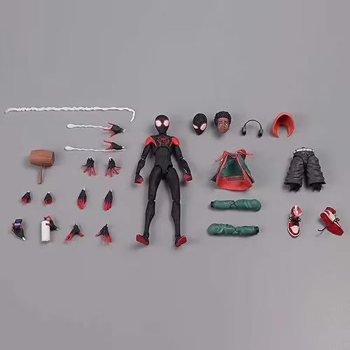 Miniatura 5 de S-Piderman Into The Spider-Verse Miles Morales Sentinel SV Super Heroes 6 pulgadas  5.9 in articulaciones movibles de PVC figura de modelo