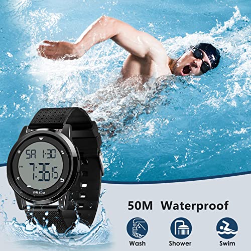 Cakcity Digital Sports Waterproof Watch Stopwatch Alarm Military Time Ultra-Thin Men And Women Outdoor Watch #TOP3