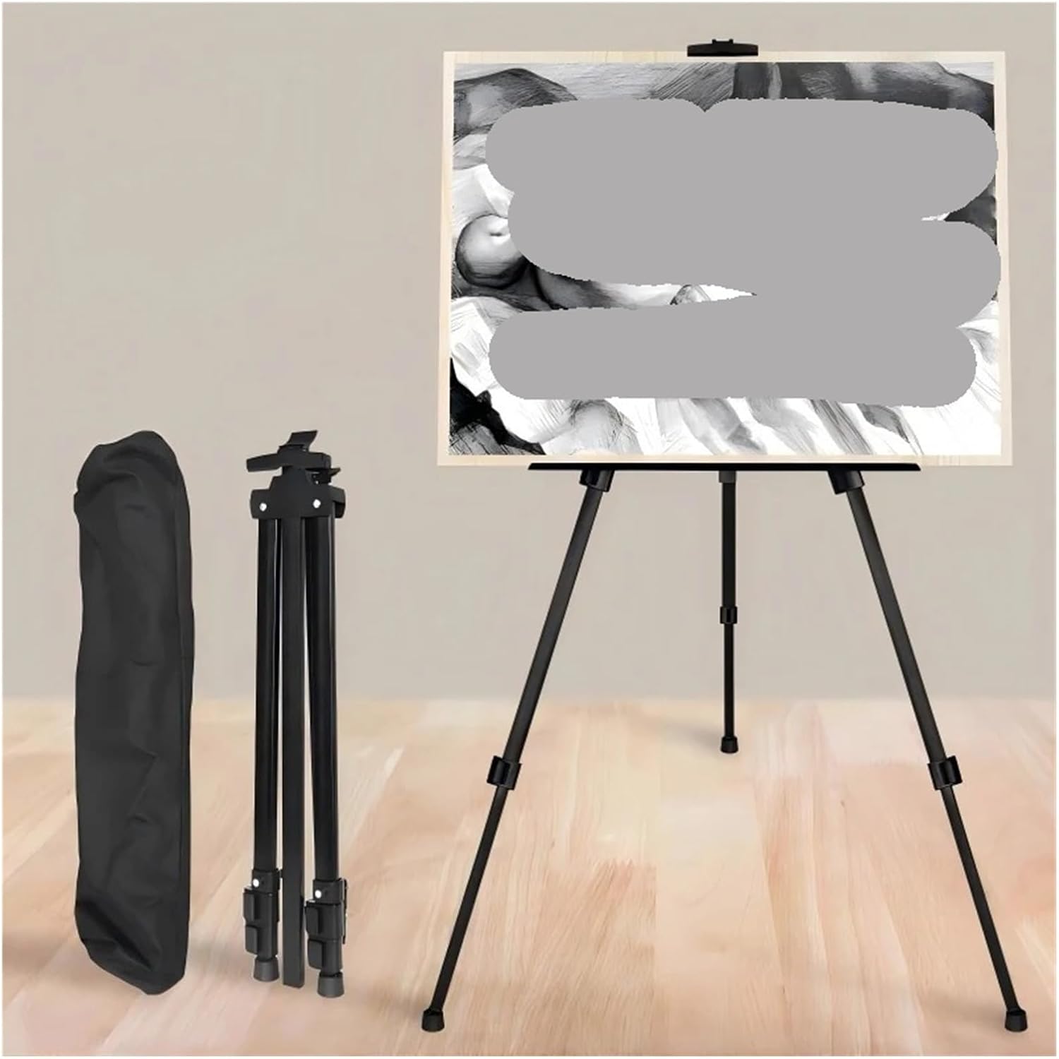 Portable Drawing Easel, Adjustable Artist Sketch Stand Foldable Travel Design, for Outdoor & Studio Art Supplies
