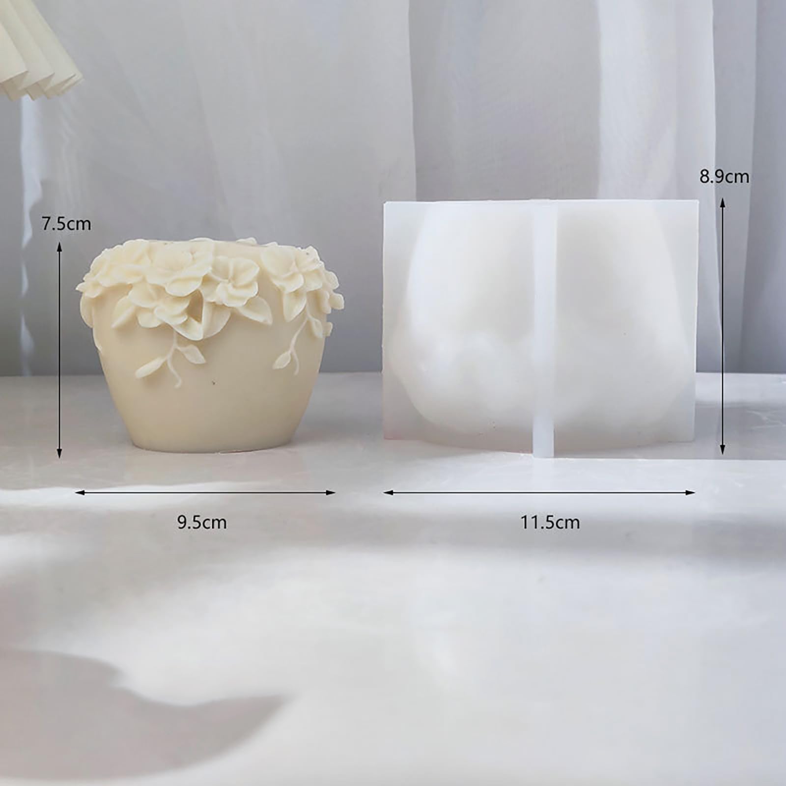 Bottle Cylinder Resin Mold - Resin Casting Silicone Molds for Home Decor & Candle Making Wave Spiral Mold