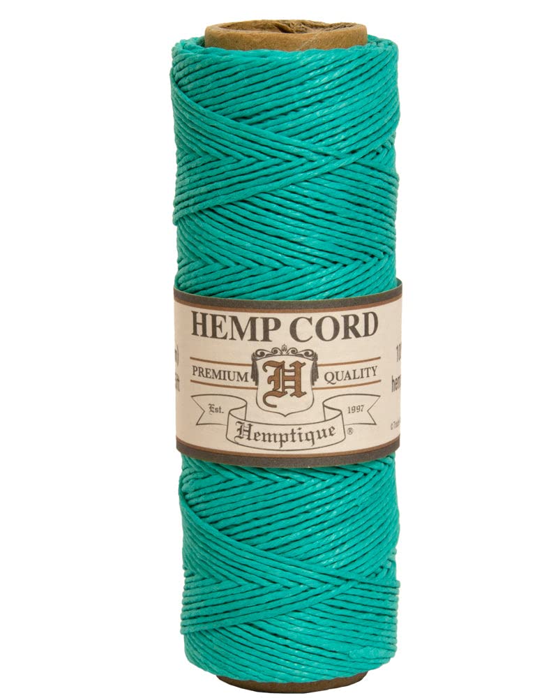 Hemptique Sea Foam Green #10 Hemp Cord Spool - Polished Colored String For Jewelry Making, Macramé & Crafting - Ideas To Life With Versatile Natural Twine - Add Style To Every Handmade Creation - Seafoam Green