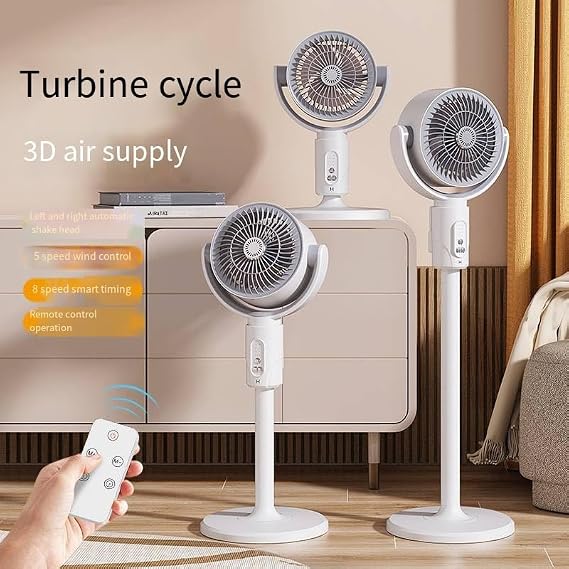 Kumandalı Ayaklı Vantilatör – Dijital Ekranlı 3 Kademeli Stand Fan, Uzaktan Kumandalı, Salınımlı Güçlü Ev Tipi Fan (Sessiz, Ayarlanabilir Yükseklik)