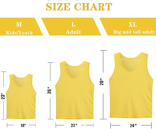 Miniatura 6 de SPTEHW Scrimmage - Chalecos de entrenamiento de equipo para niños, jóvenes y adultos, fútbol, baloncesto (paquete de 12)
