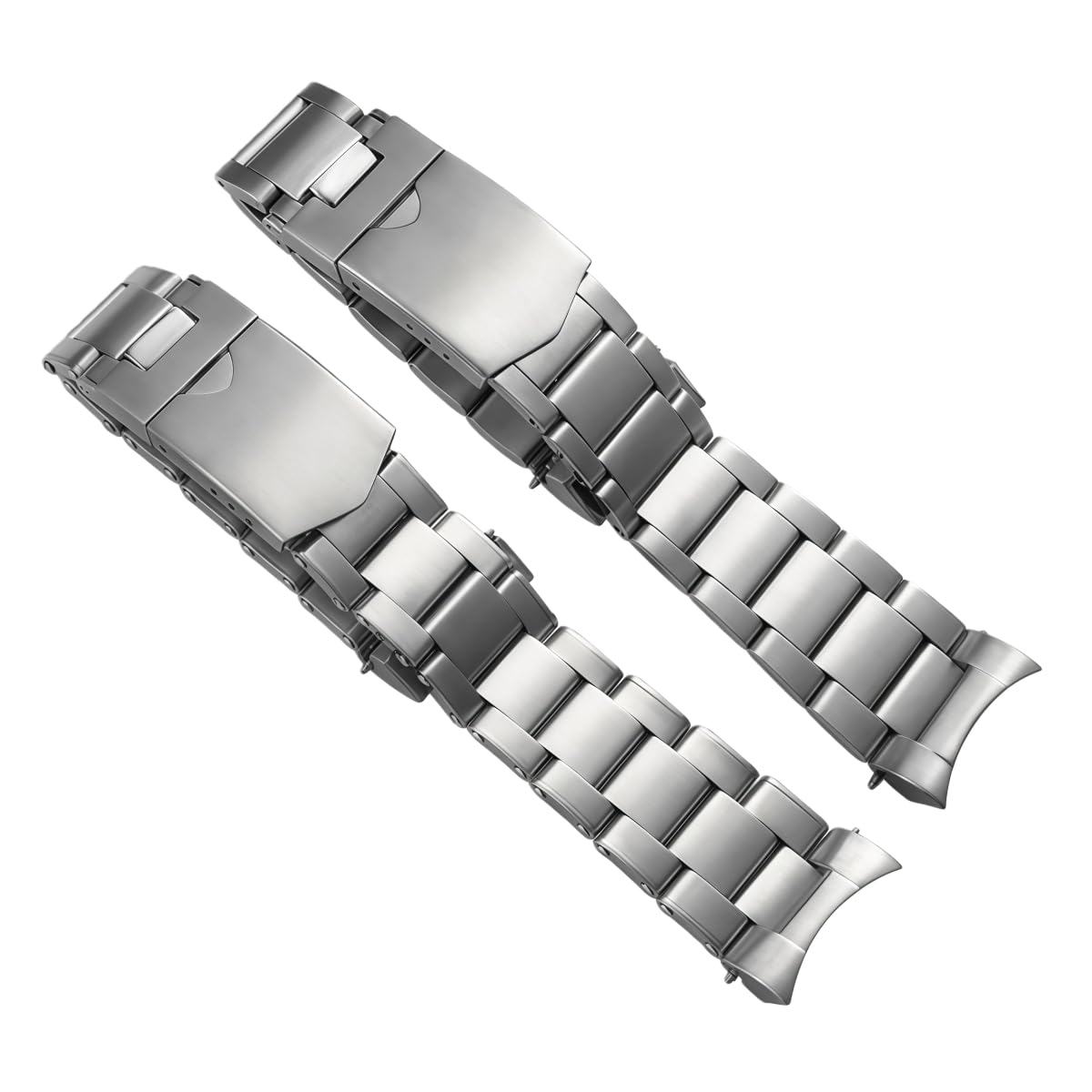Bracciale Metallo Vintage Acciaio Massiccio 22mm Maglia Curva Fibbia Pieghevole Cinturino Orologio Ricambio per Tudor Black Bay Fifty - Eight - B