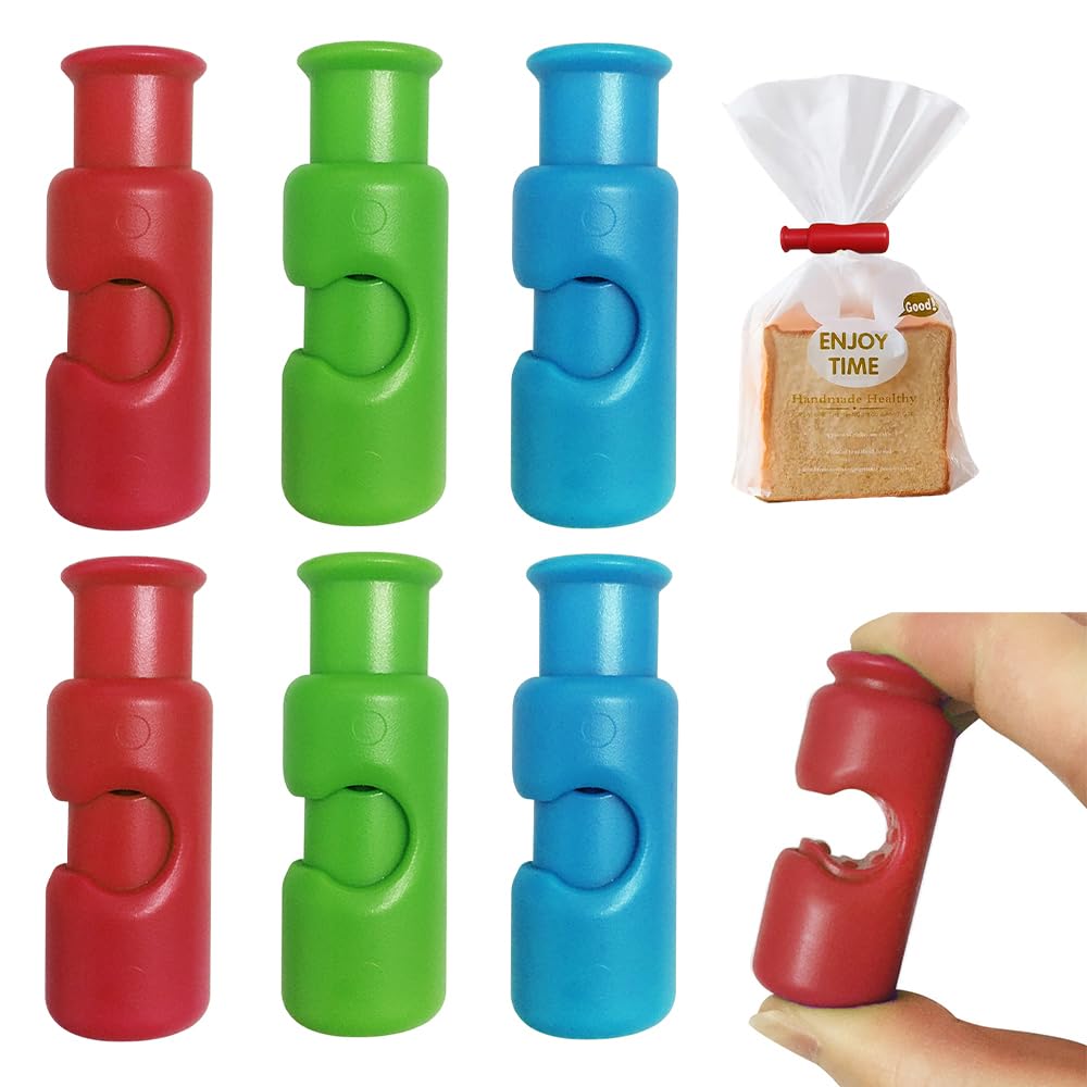 Versatile Bread Bag Clips (6-Pack, Multi-Color)
