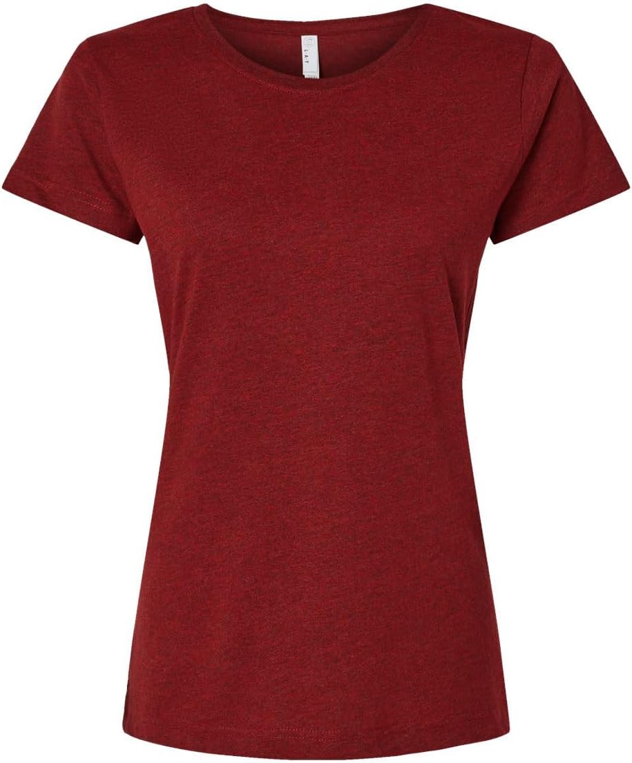 LAT Women's Fine Jersey Tee L Cardinal Blackout