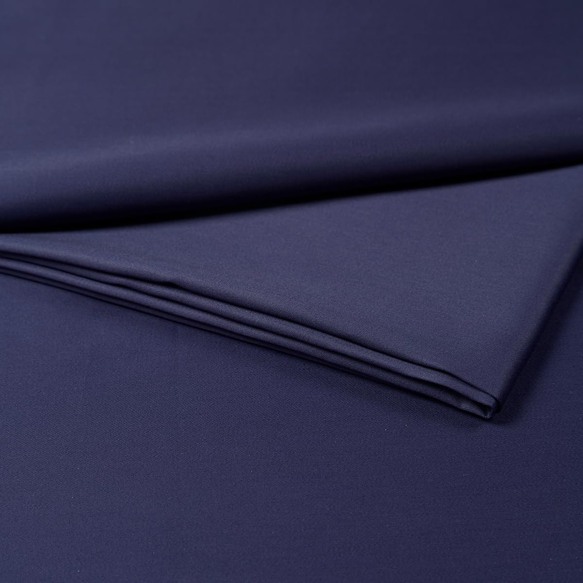 400TC Luxury Cotton Sateen Plain Dye Bedding Flat Sheets - Navy - Super King