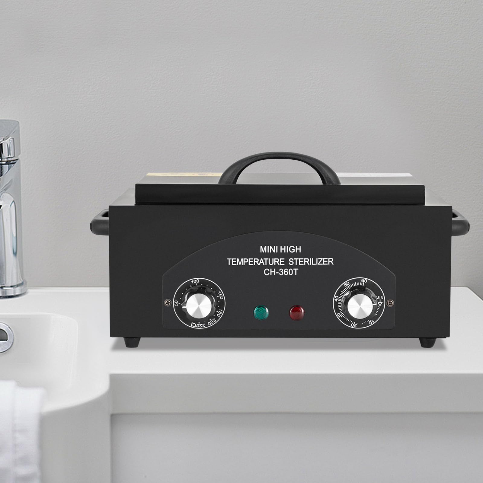 Sterylizator gorącego powietrza 300 W, dezynfekcja z timerem, sterylizator w autoklawie do instrumentów, urządzenie do sterylizacji 1,5 l z wnętrzem ze stali nierdzewnej, idealny do salonów