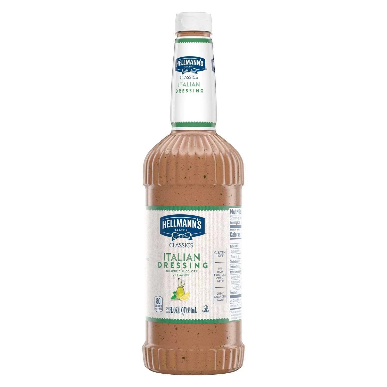 Hellmann's Classics Italian Salad Dressing Salad Bar Bottle, 32 Ounce - 6 Per Case