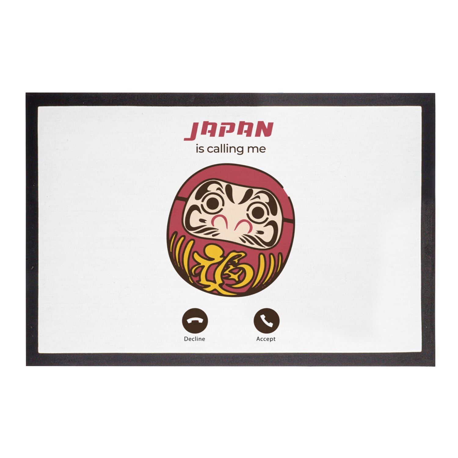 Paillasson Blanc 60x40 cm pour protéger vos sols avec style japonais Daruma