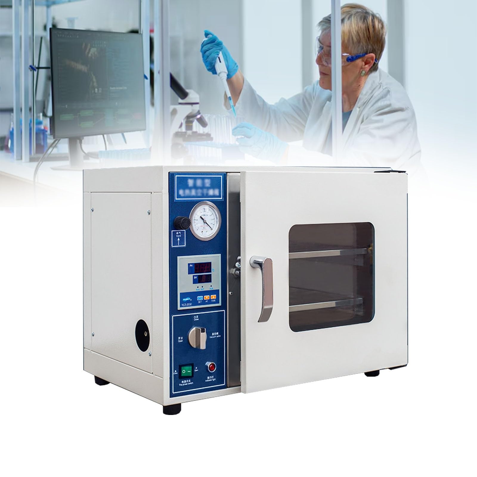 Suszarka, kontrola temperatury, laboratorium suchego ciepła, laboratoryjny piec próżniowy z wymuszonym powietrzem o stałej temperaturze z cyfrową konwekcją laboratoryjną (A,1)